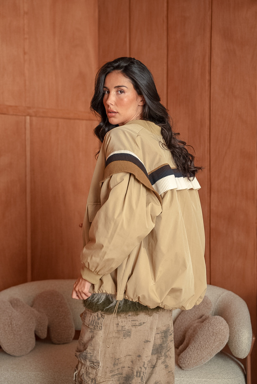 CK Jacket Lou - Taupe / Taille unique: 36 au 42 - Bombers
