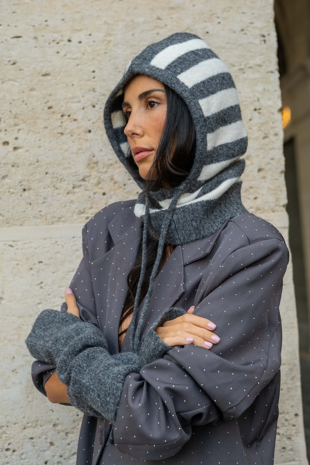 Bonnet cagoule à rayures Sally 2683 - GS2683 / Taille