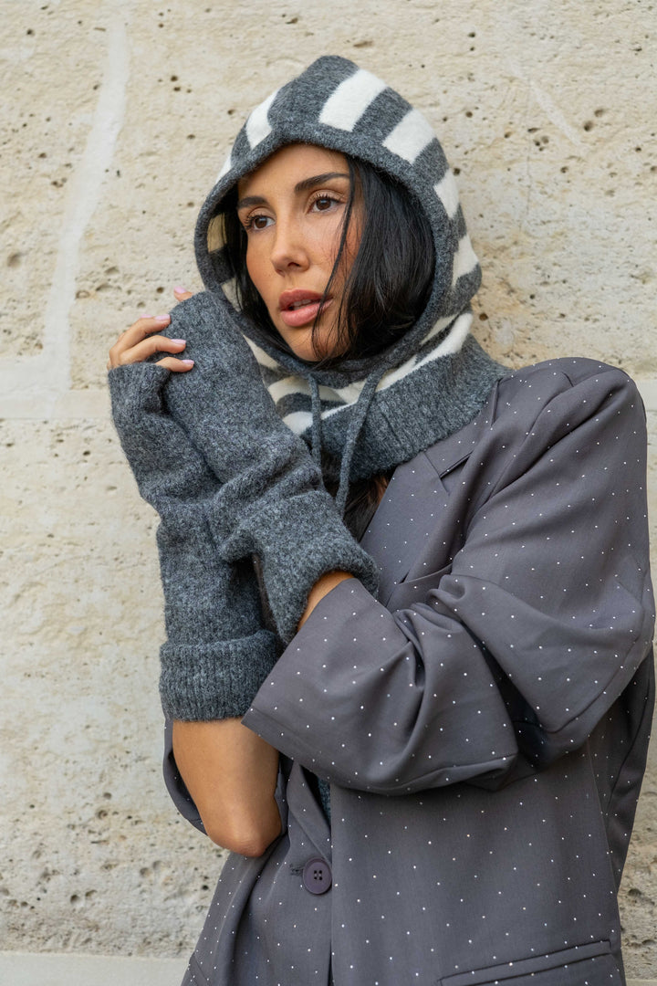 Bonnet cagoule à rayures Sally 2683 - GS2683 / Taille