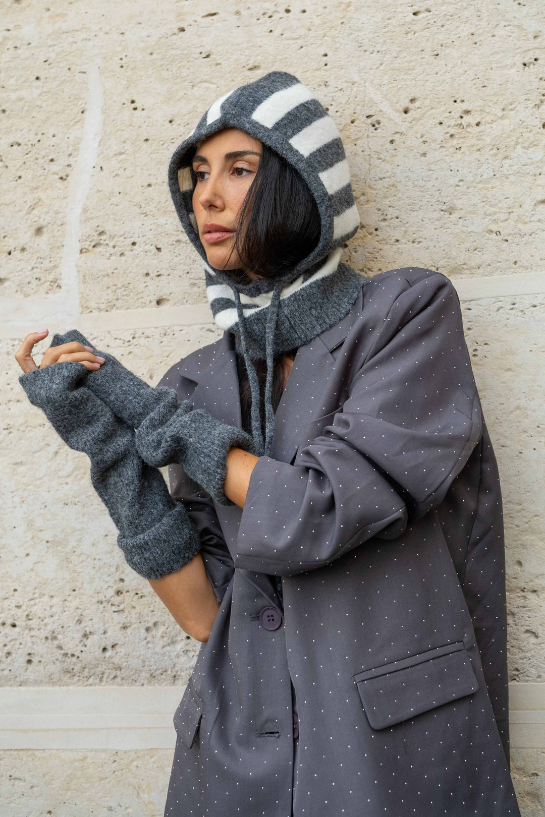 Bonnet cagoule à rayures Sally 2683 - GS2683 / Taille
