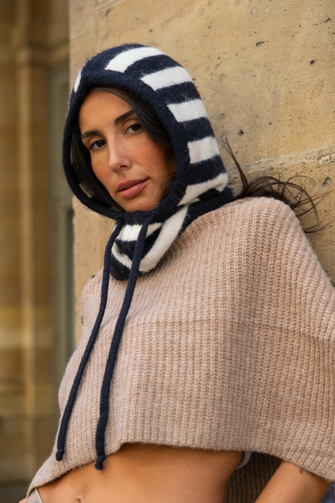Bonnet cagoule à rayures Sally 2683 - GS2683 / Taille