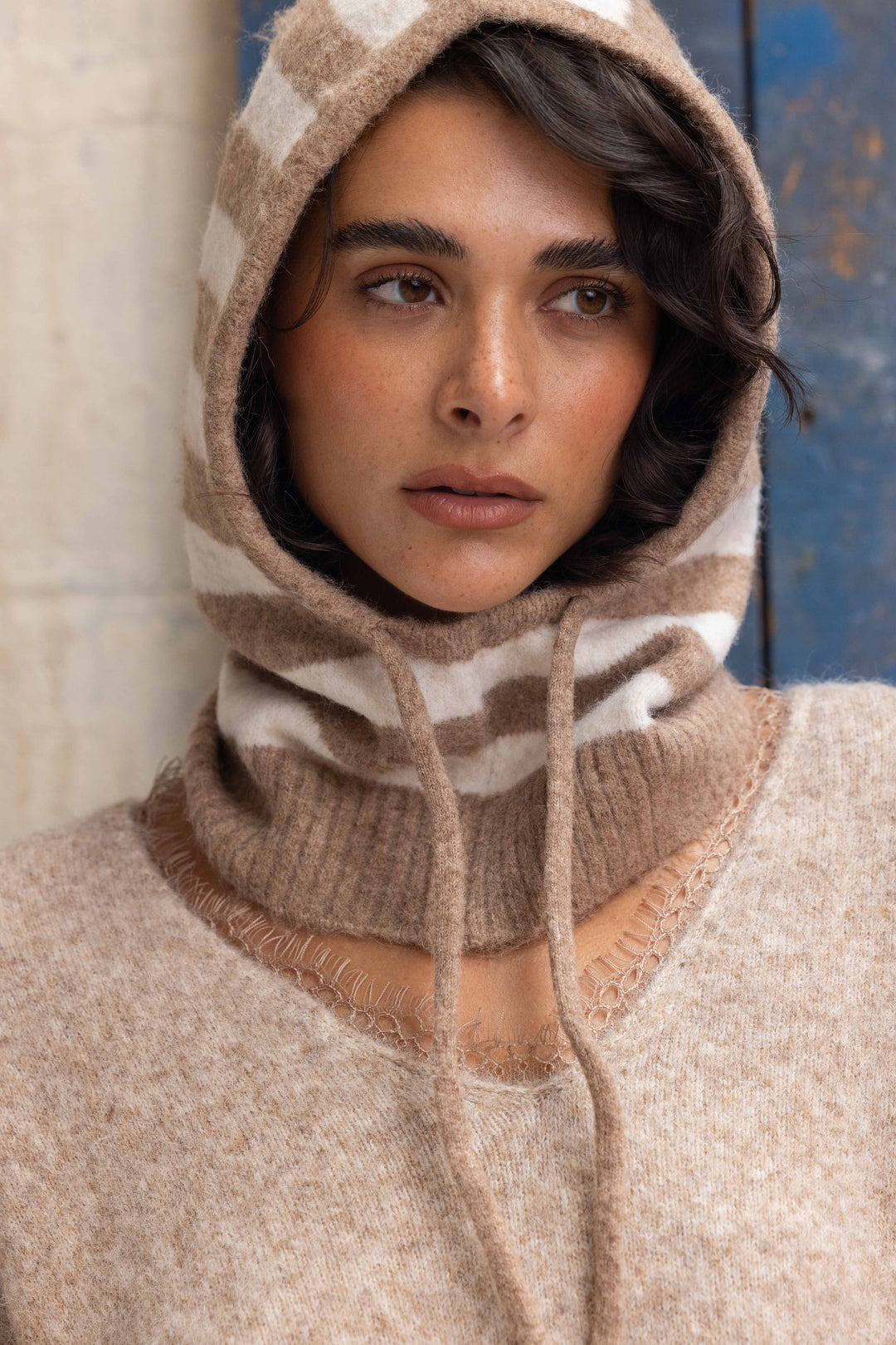 Bonnet cagoule à rayures Sally 2683 - GS2683 / Taille