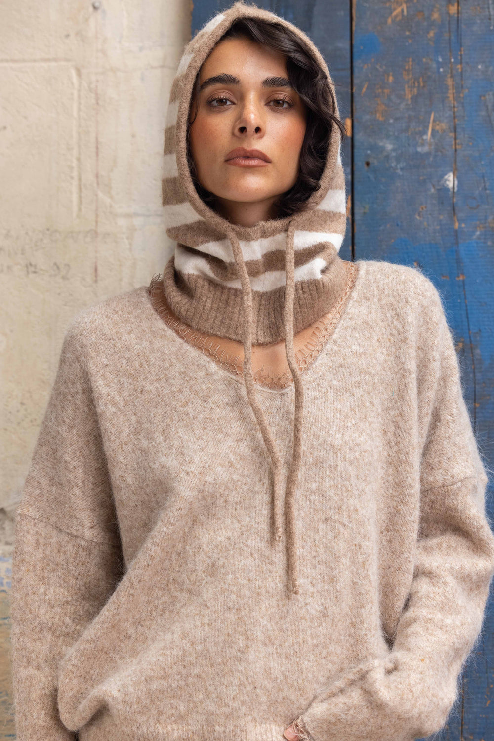 Bonnet cagoule à rayures Sally 2683 - GS2683 / Taille