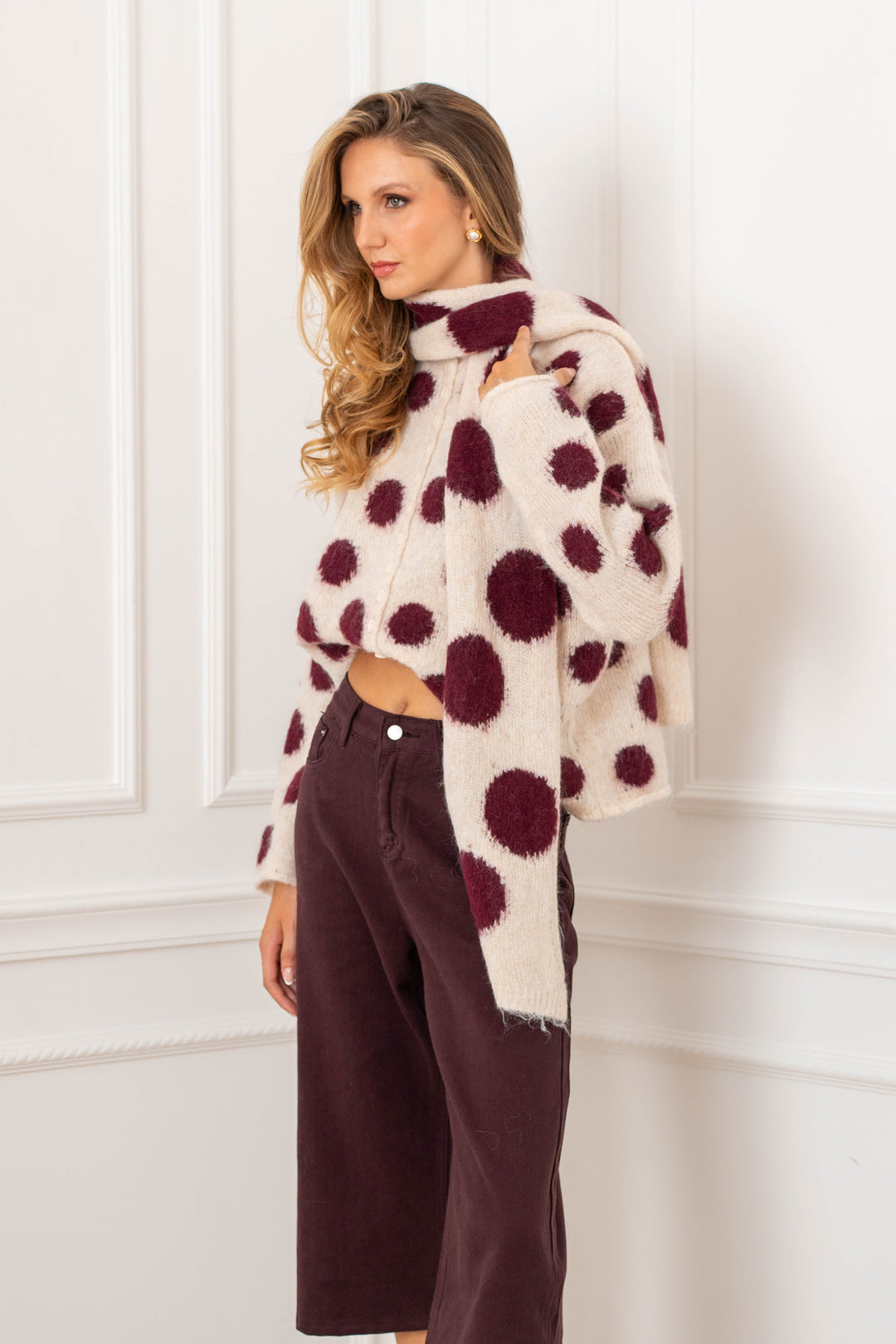 Cardigan avec écharpe Frankie 2629 - GS2629 / Taille
