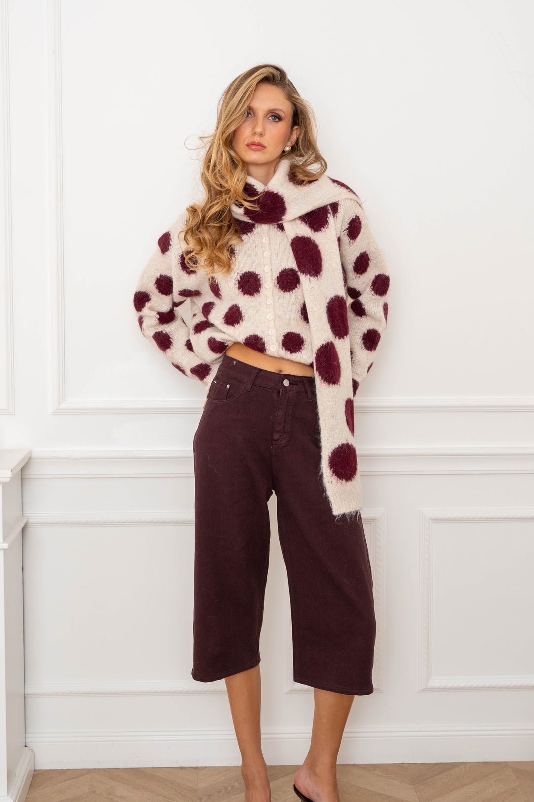 Cardigan avec écharpe Frankie 2629 - GS2629 / Taille