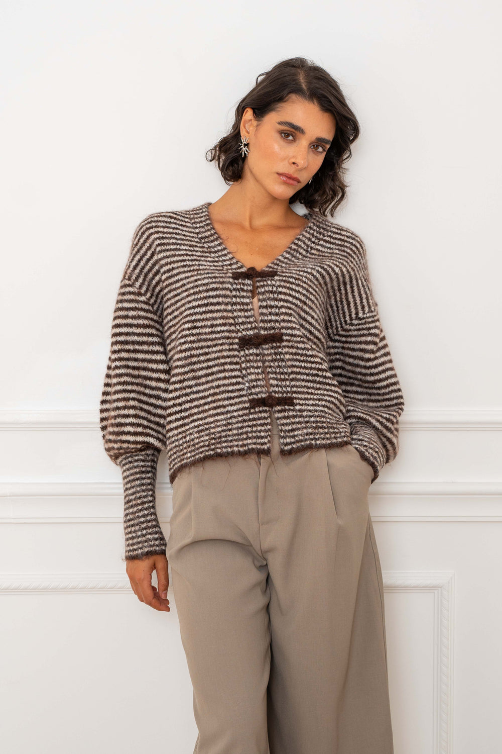 Cardigan rayé Josie 2628 - GS2628 / Taille Unique: Du 36