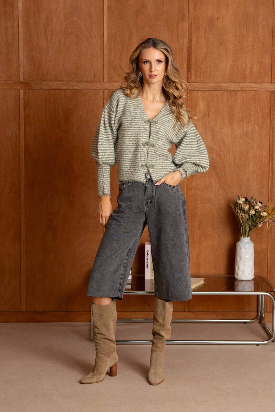 Cardigan rayé Josie 2628 - GS2628 / Taille Unique: Du 36