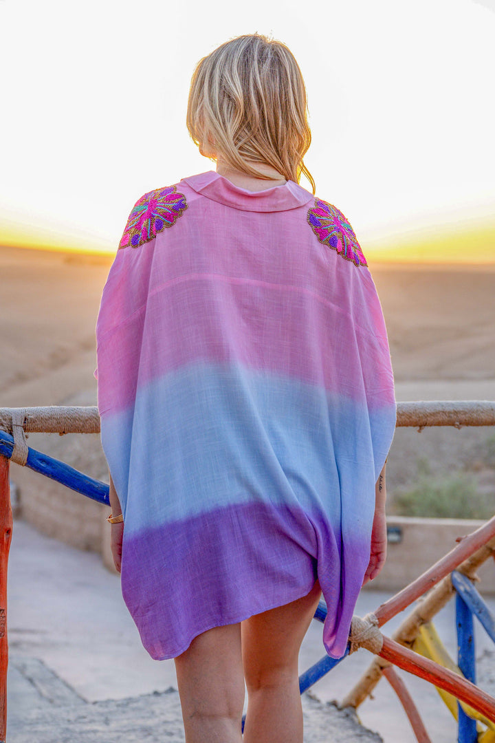 Chemise ample Tie and Dye Jakarta - Bleu / Taille unique