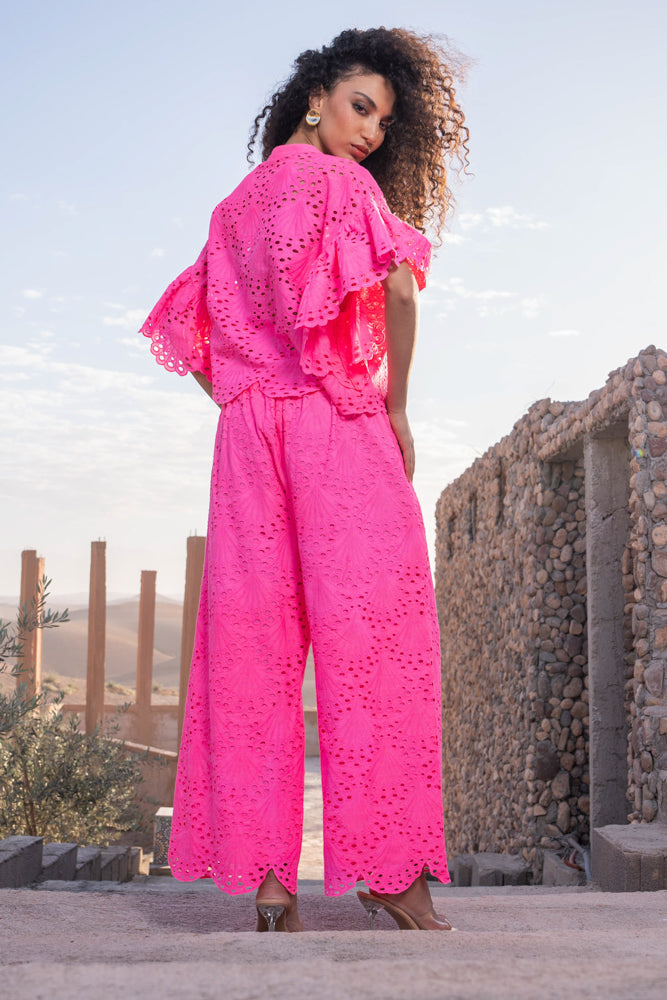 Chemise broderie fluide Elina - Taille unique: 36 au 42