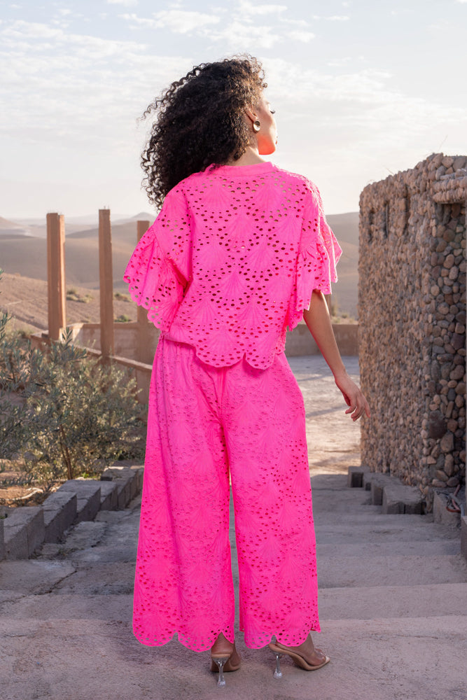 Chemise broderie fluide Elina - Taille unique: 36 au 42