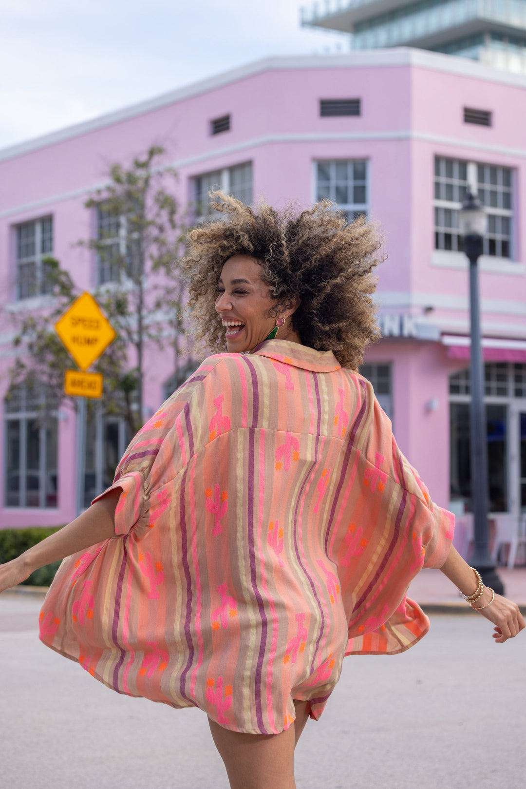 Chemise oversize fluide imprimée Juce - Taille unique: 36