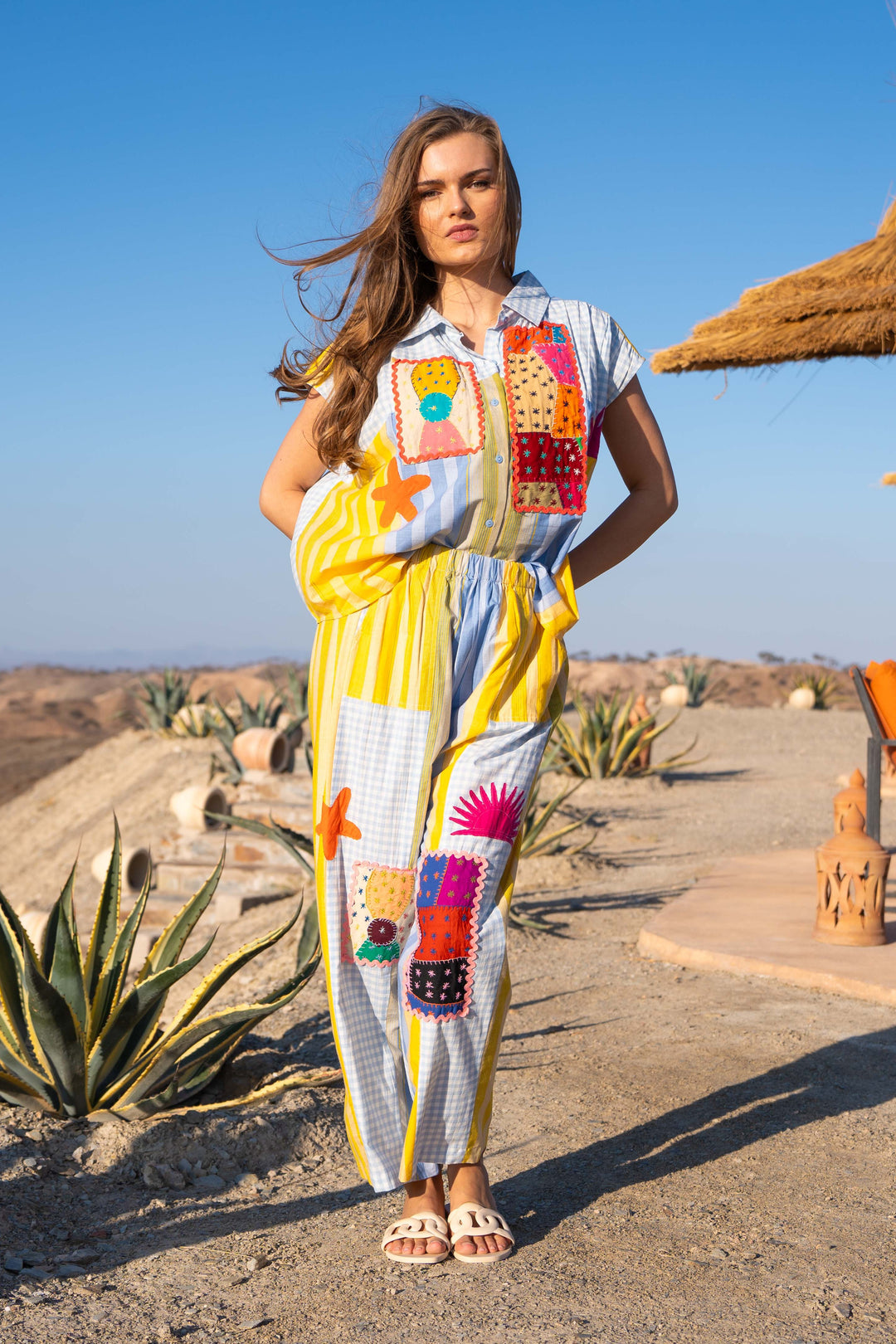 Chemise patchwork brodée Briga - Tops / Blouses
