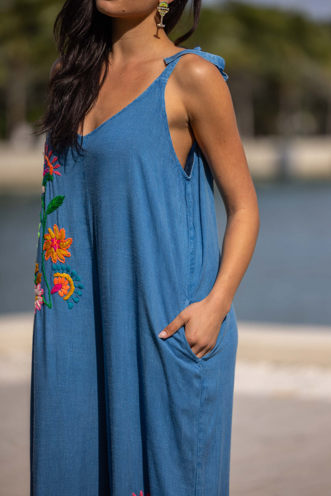 Combi Brodée Sono - Taille Unique: Du 36 au 44 / Bleu