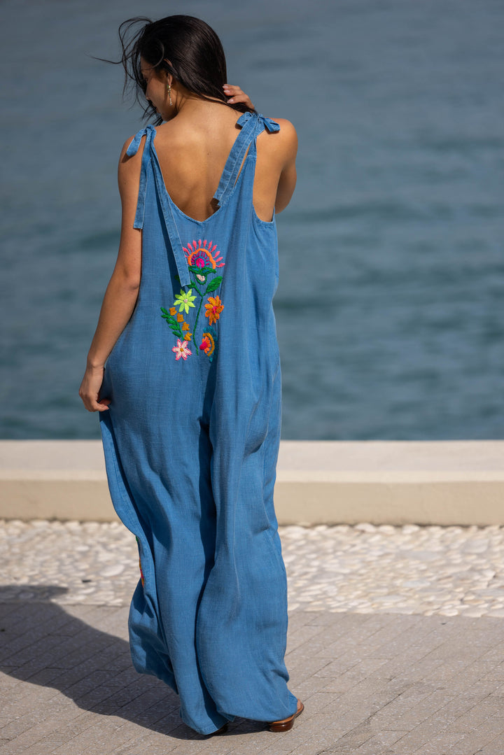 Combi Brodée Sono - Taille Unique: Du 36 au 44 / Bleu