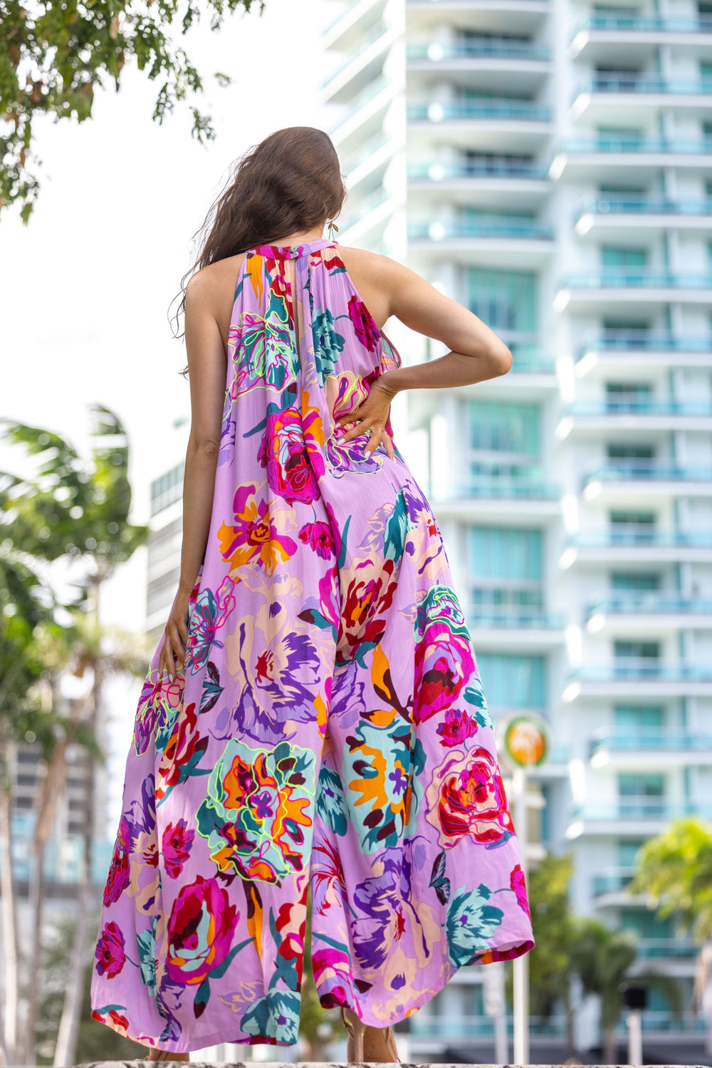 Robe Longue Imprimée Symphonie Sibel - Robes