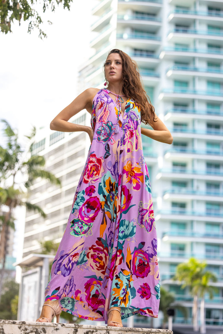 Robe Longue Imprimée Symphonie Sibel - Robes