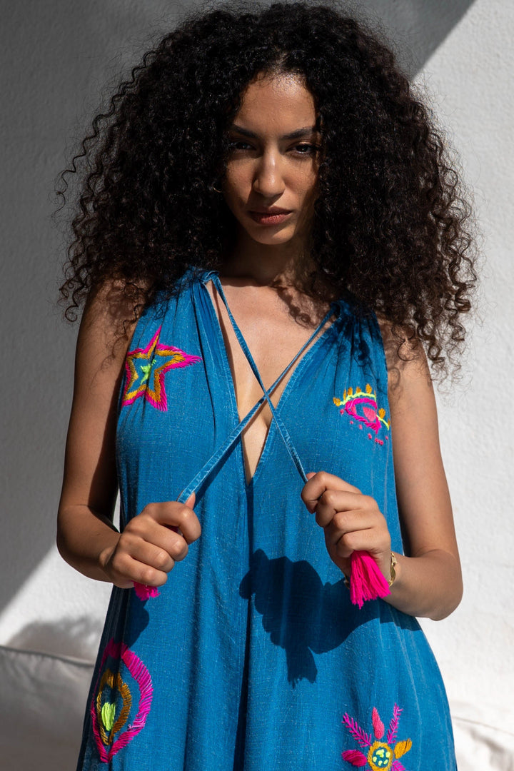 Combinaison Sans Manches Brodée Senati - Combi-Pantalon