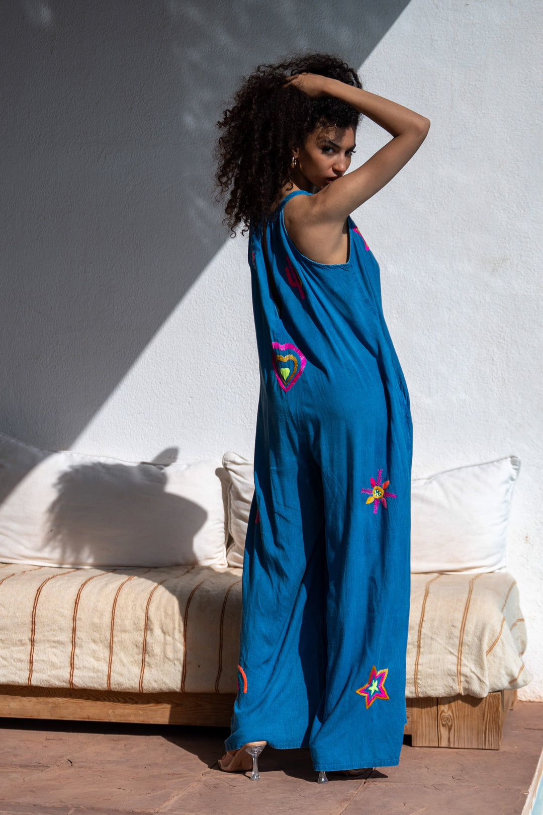 Combinaison Sans Manches Brodée Senati - Combi-Pantalon