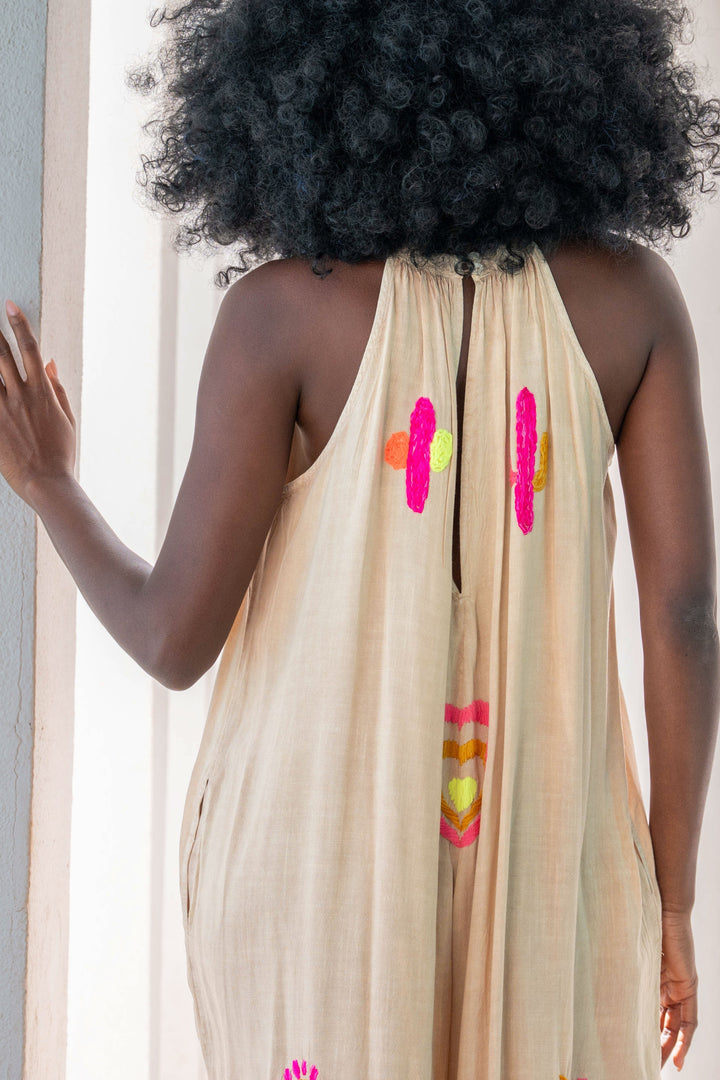 Combinaison Sans Manches Brodée Senati - Combi-Pantalon