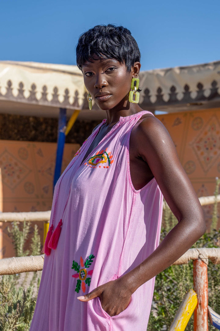 Combinaison Sans Manches Brodée Senati - Combi-Pantalon