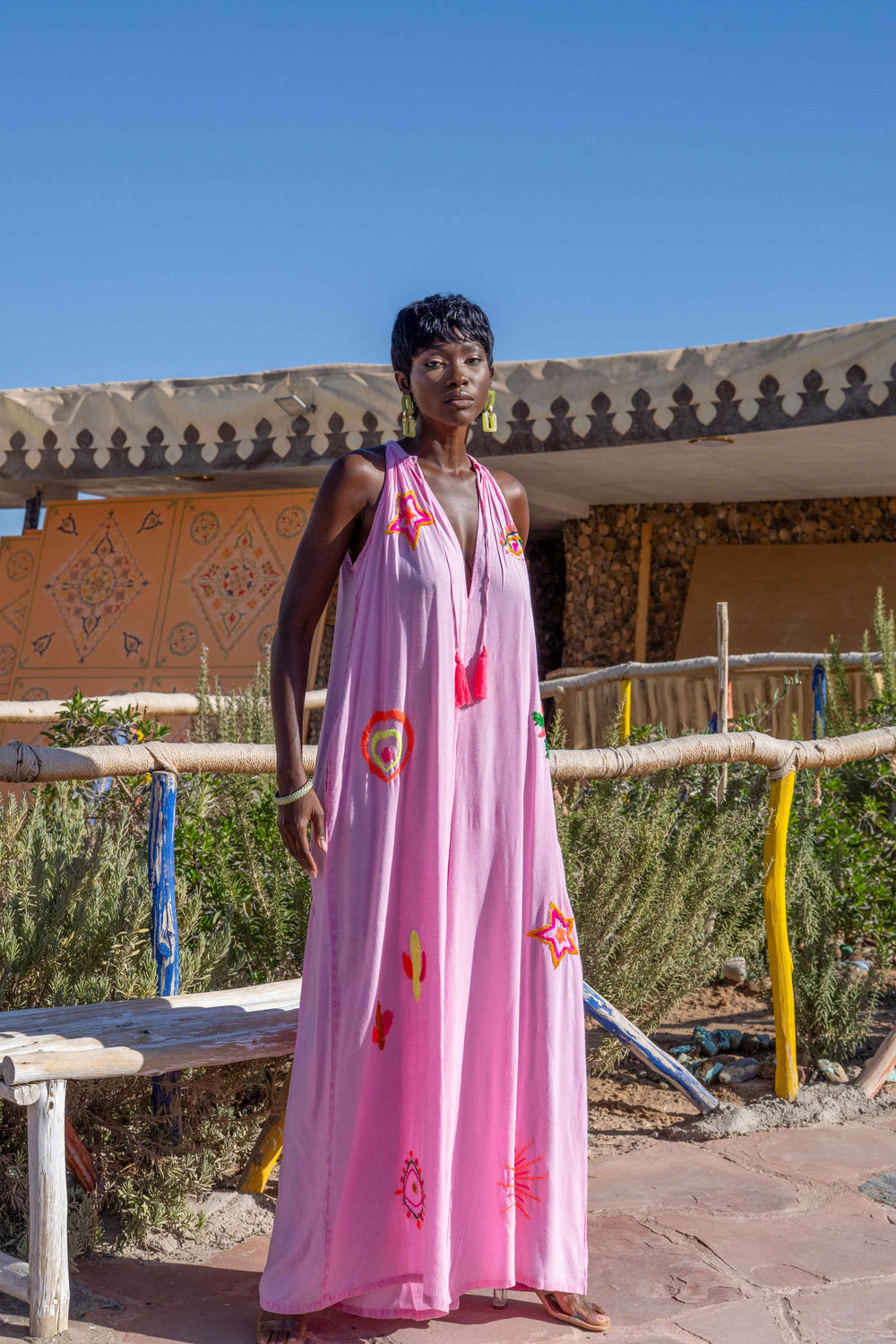 Combinaison Sans Manches Brodée Senati - Combi-Pantalon