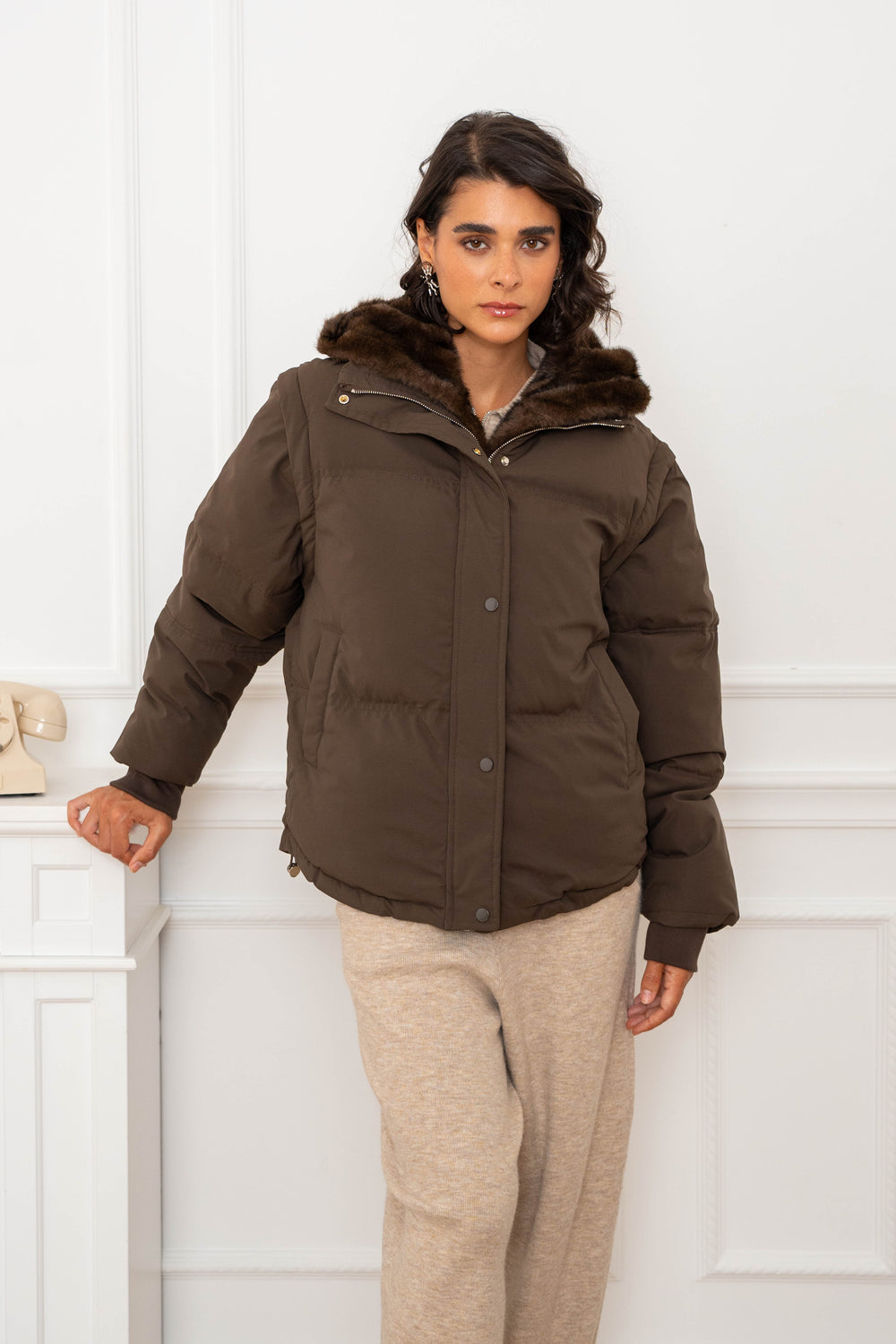 Doudoune 2-en-1 à capuche Angela 2688-016 - GS2688-016