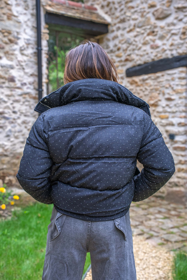 Doudoune à strass sans capuche Daisy Manteaux et vestes