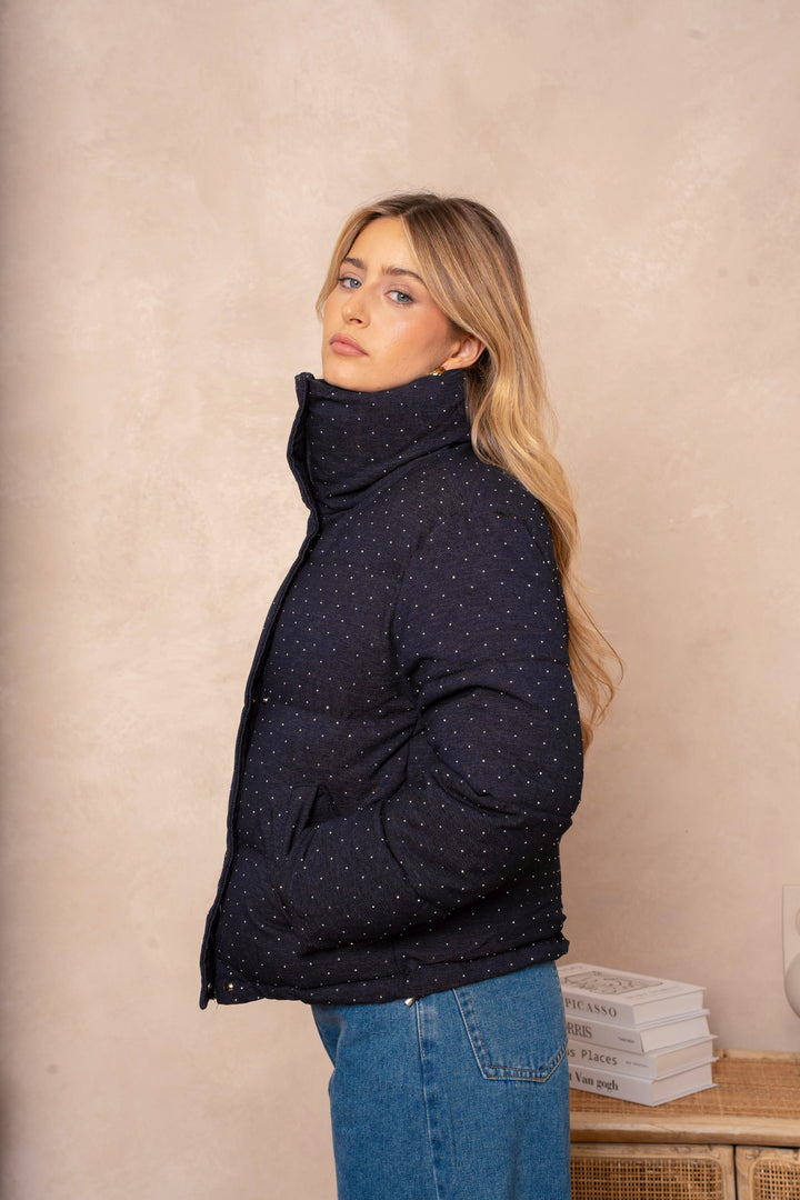 Doudoune à strass sans capuche Daisy - Manteaux et vestes