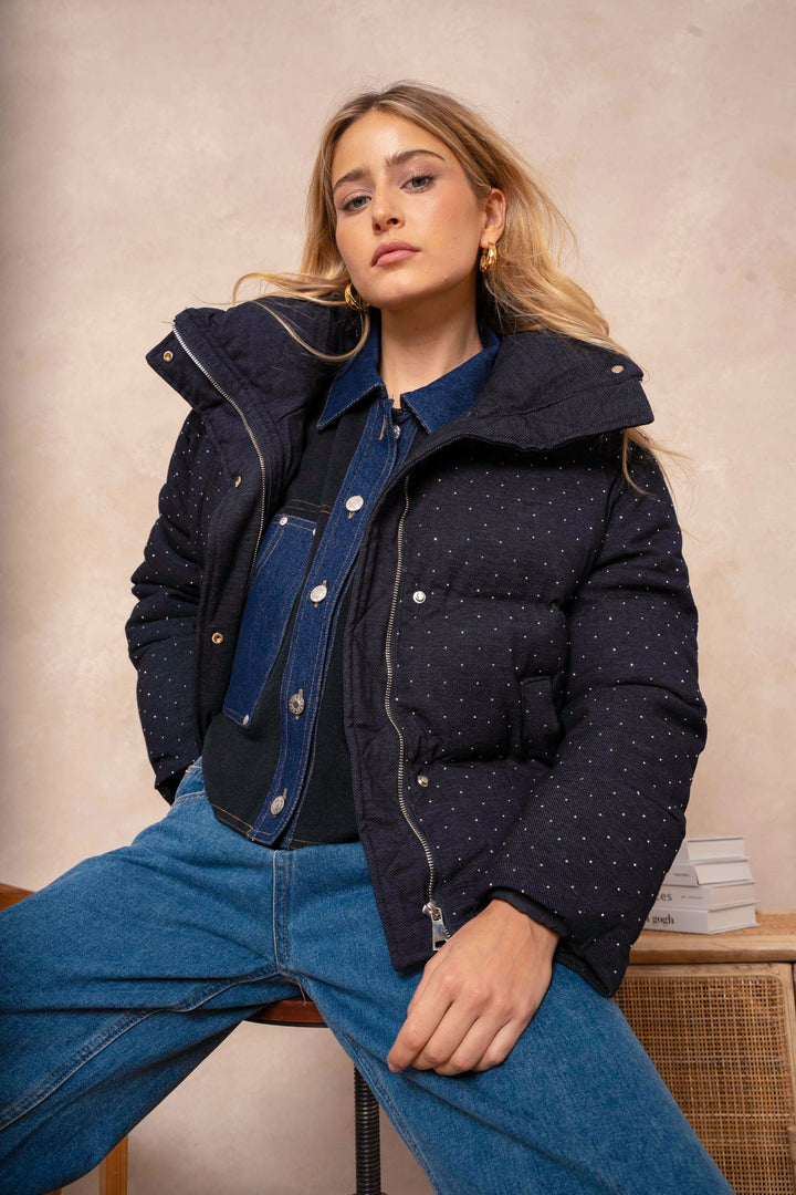 Doudoune à strass sans capuche Daisy - Manteaux et vestes