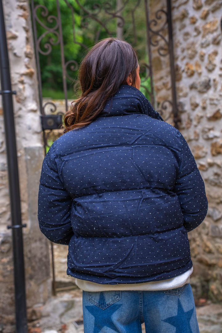 Doudoune à strass sans capuche Daisy Manteaux et vestes