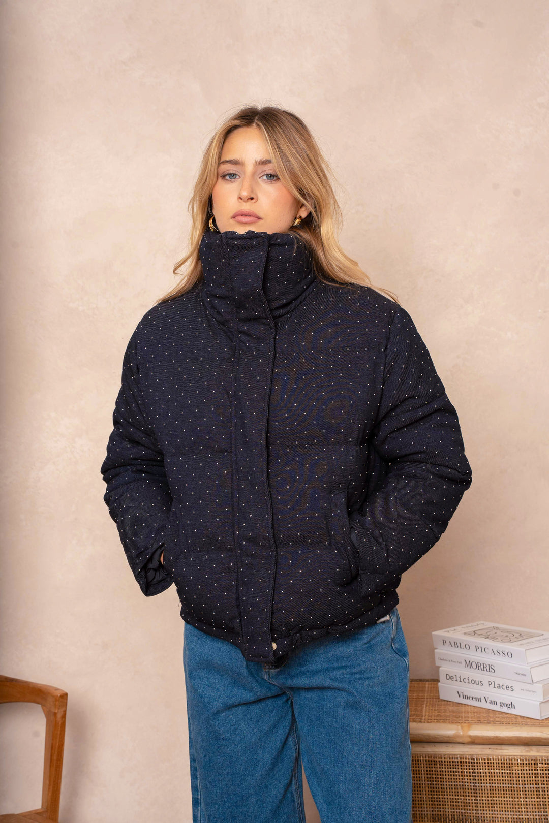 Doudoune à strass sans capuche Daisy - Manteaux et vestes