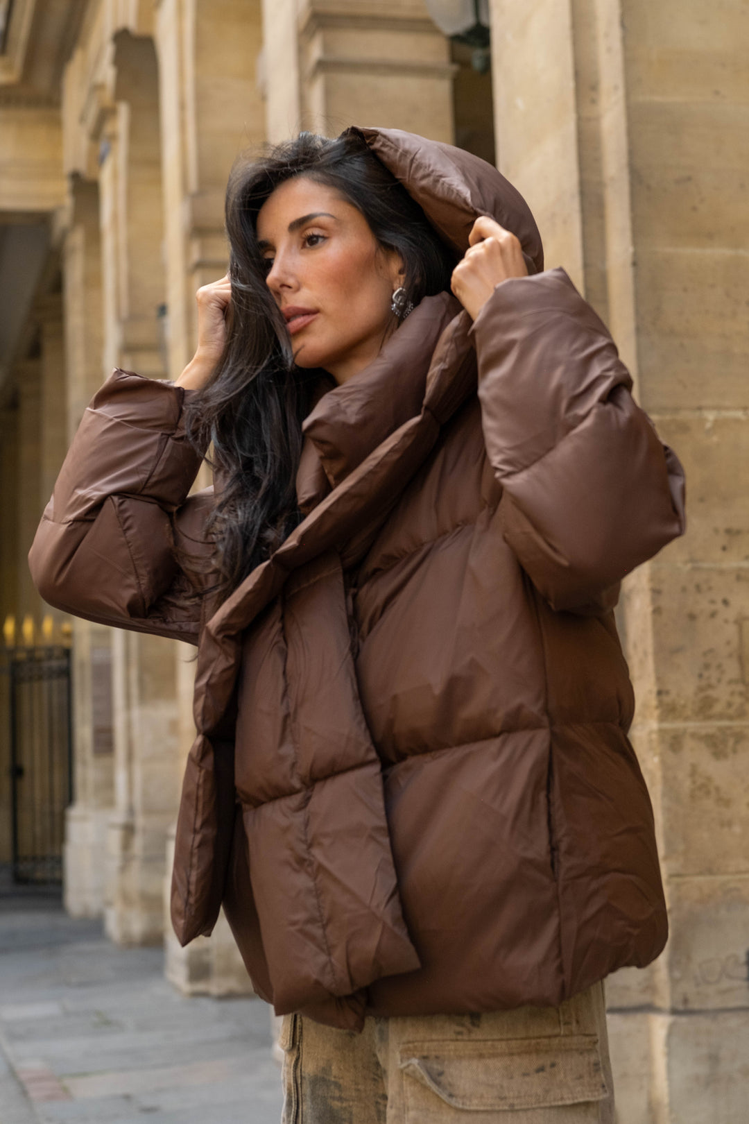 Doudoune oversize à maxi col Tod