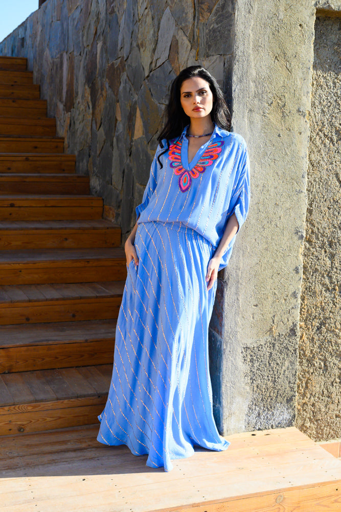 Ensemble blouse & jupe Murano - Taille unique: 36 au 42