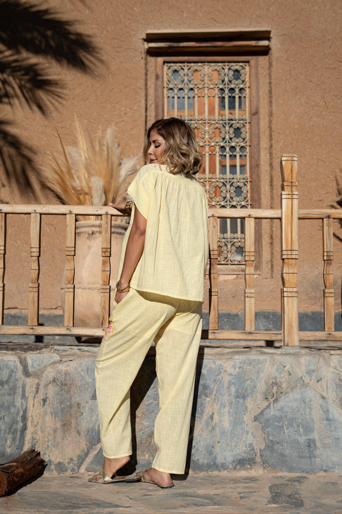 Ensemble brodé blouse & pantalon Missali - ensembles