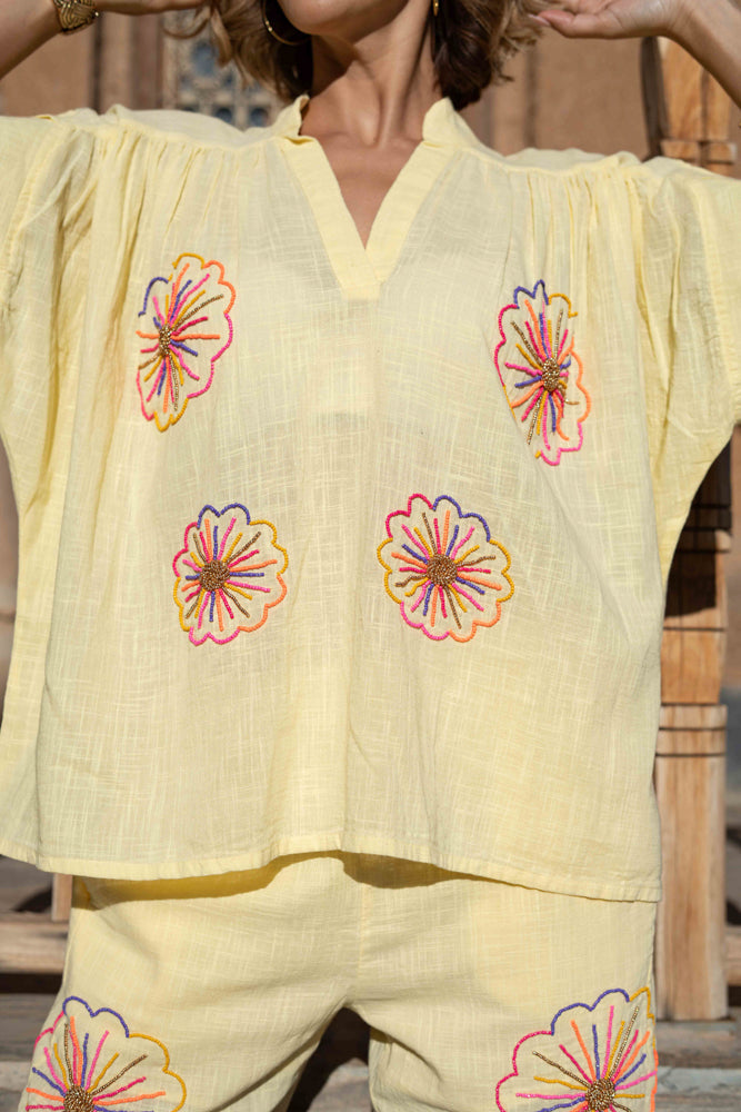 Ensemble brodé blouse & pantalon Missali - ensembles