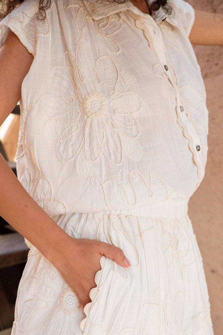 Ensemble chemise brodée & jupe Bonnie - Tops / Blouses