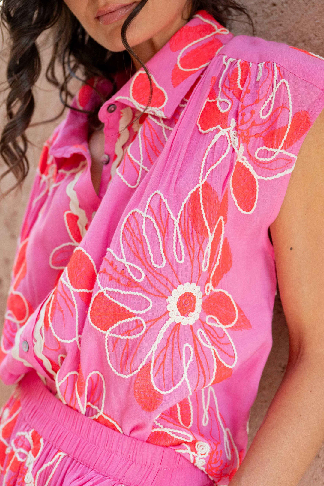 Ensemble chemise brodée & jupe Bonnie - Tops / Blouses