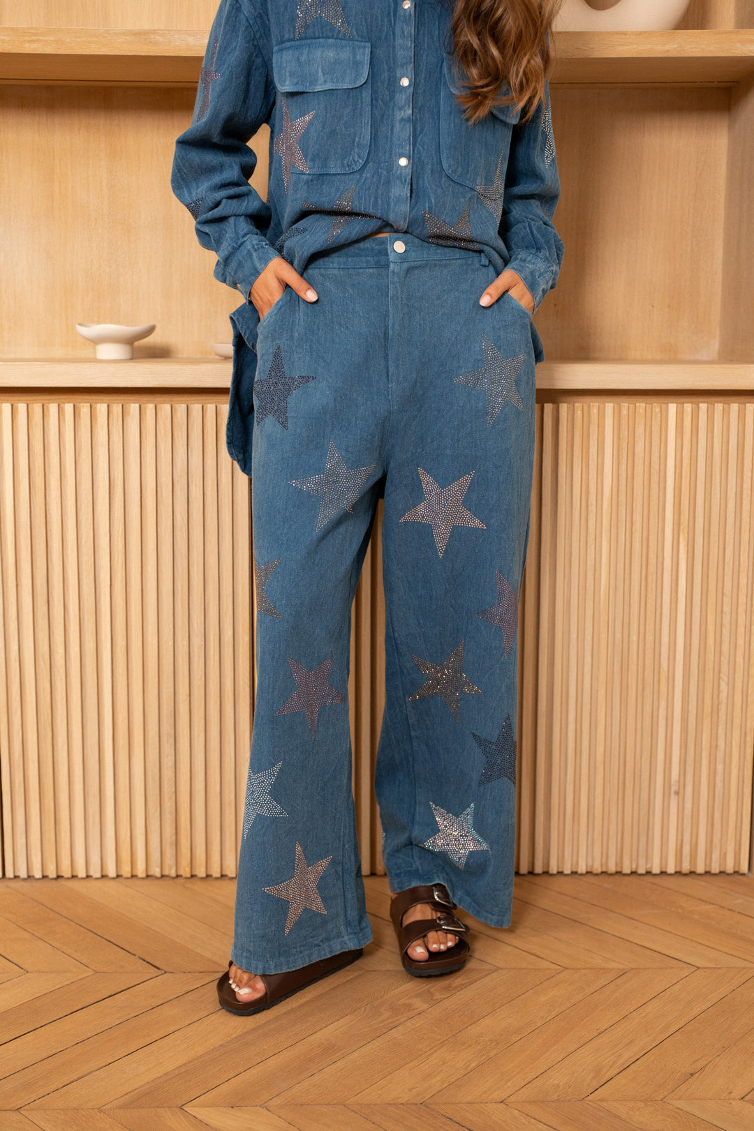 Ensemble Denim étoiles brodés Sofia/Strike ensembles