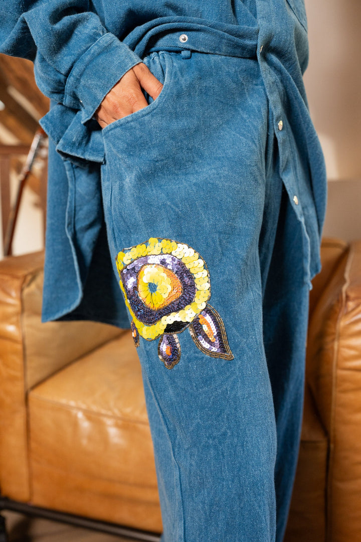 Ensemble Denim Sequins brodés Sono/Song ensembles