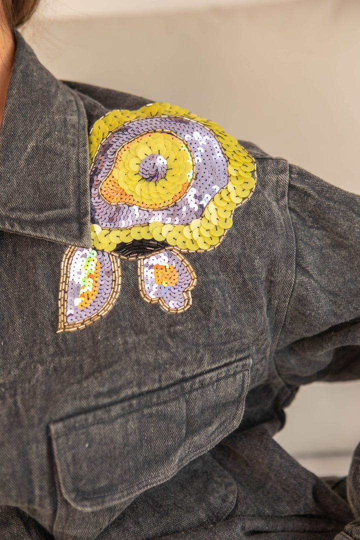 Ensemble Denim Sequins brodés Sono/Song ensembles