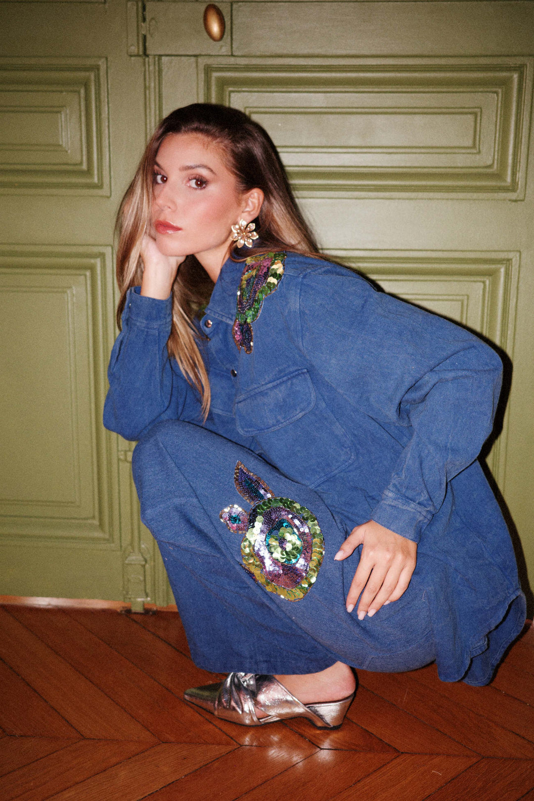 Ensemble Denim Sequins brodés Sono/Song ensembles