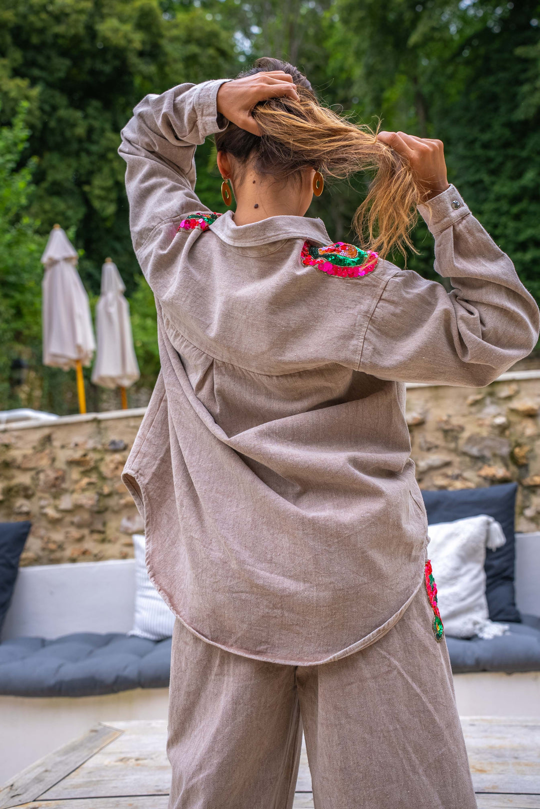 Ensemble Denim Sequins brodés Sono/Song ensembles