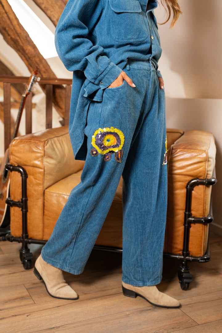 Ensemble Denim Sequins brodés Sono/Song ensembles