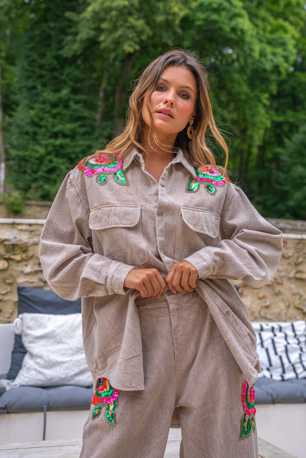 Ensemble Denim Sequins brodés Sono/Song ensembles