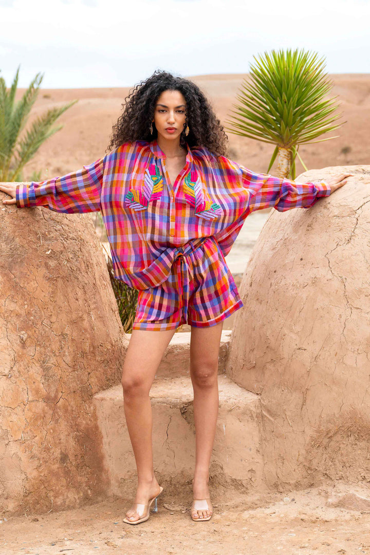 Ensemble en coton Blouse + Short Solina - ensembles