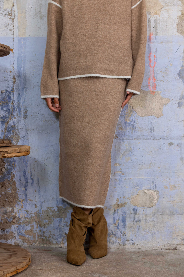 Ensemble en maille pull et jupe longue Dory 2694 - ensembles