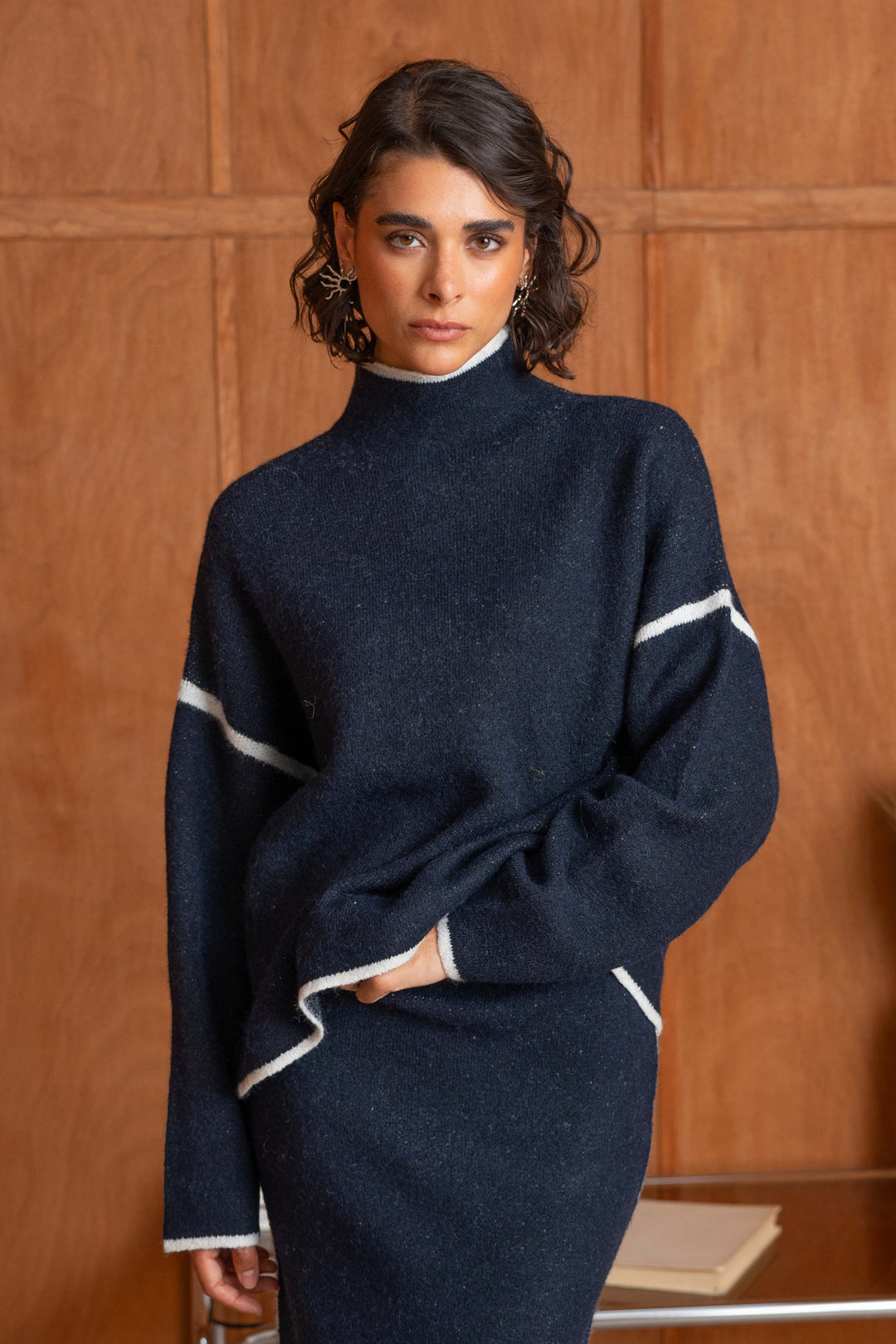 Ensemble en maille pull et jupe longue Dory 2694 - ensembles