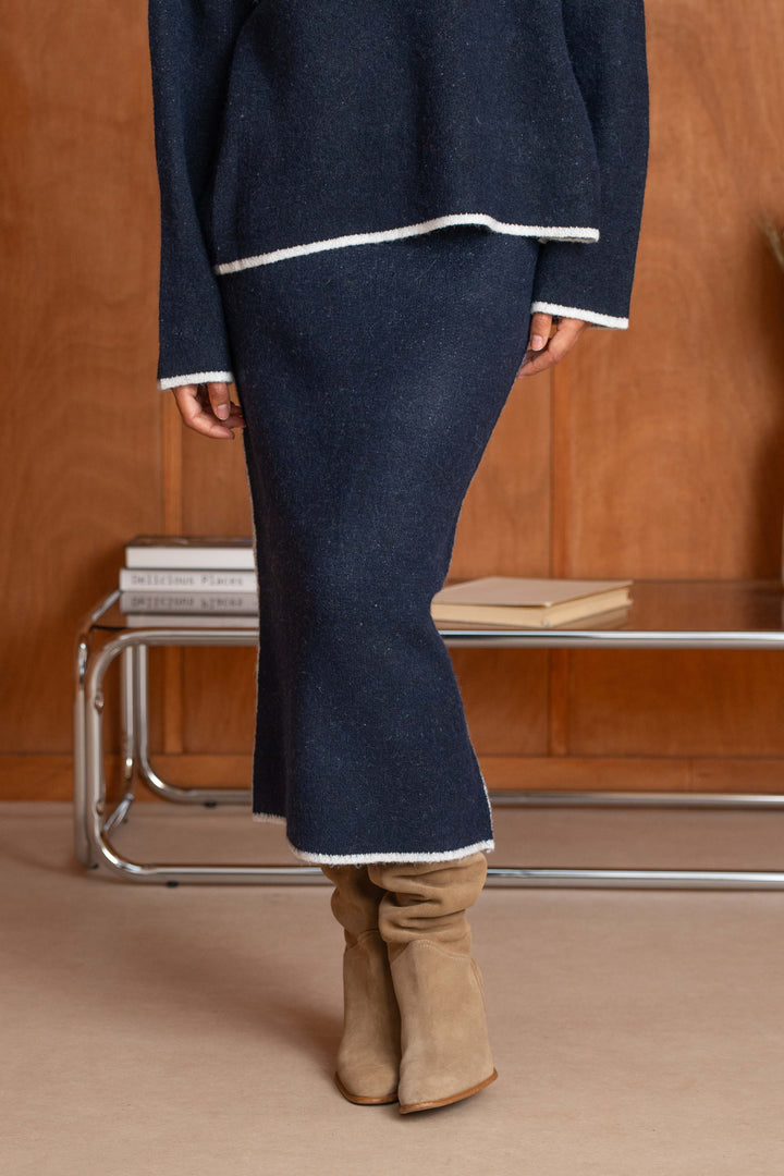 Ensemble en maille pull et jupe longue Dory 2694 - ensembles