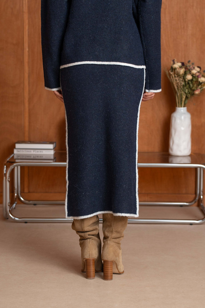 Ensemble en maille pull et jupe longue Dory 2694 - ensembles