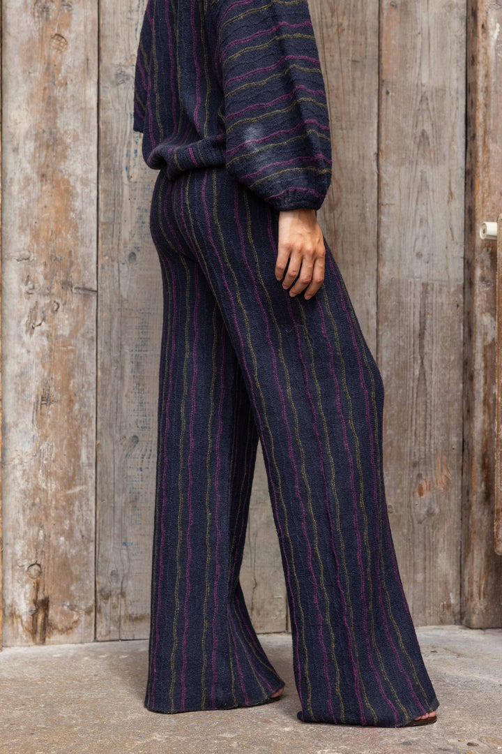 Ensemble pull et pantalon en maille rayée Juliette 26015